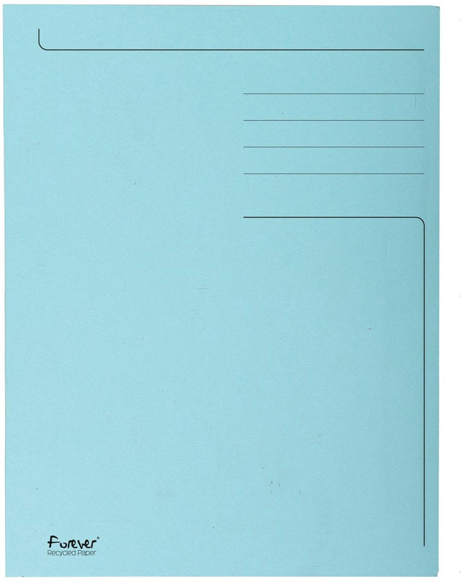 Exacompta 50x chemise imprimée Forever® à 3 rabats - 280 g/m² - 24,5x35 cm pour folio - bleu clair - 449006e