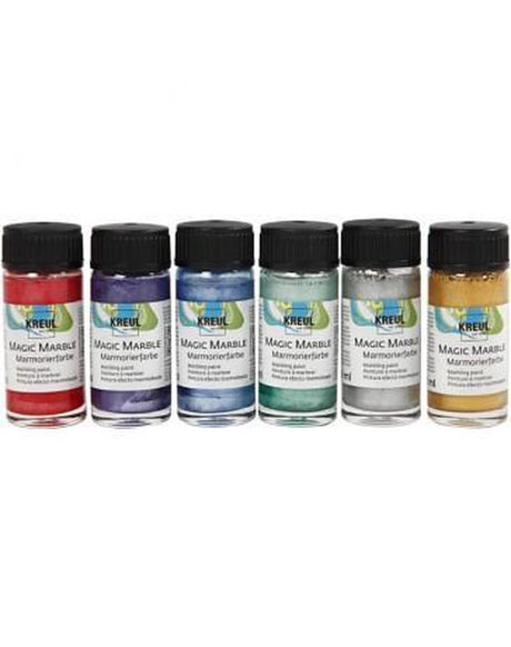 Peinture pour marbre Creativ company - couleurs métallisées, 6x20ml