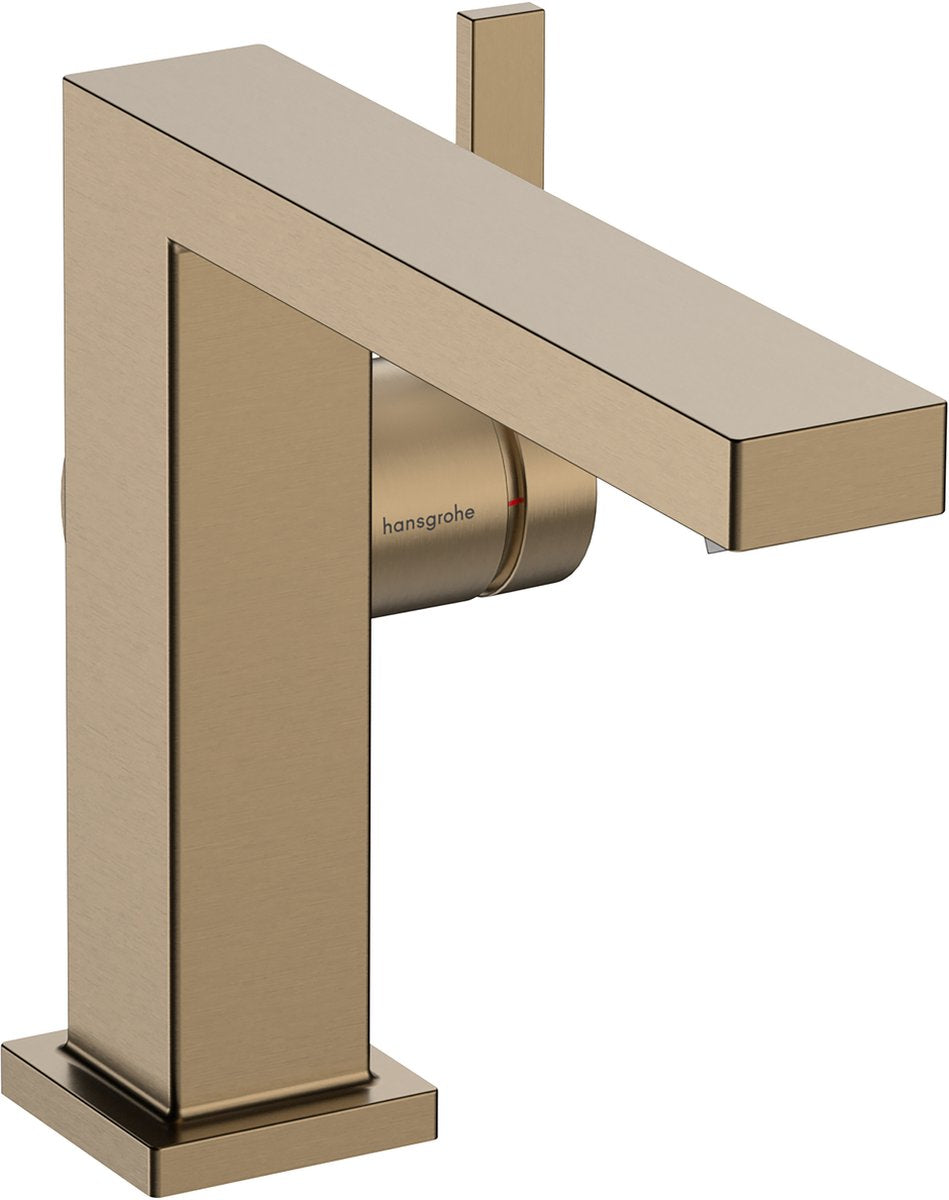Hansgrohe tecturis e - mitigeur de lavabo - commande monocommande - démarrage à froid à économie d'énergie - avec garniture de vidage - taille 110 mm - bronze brossé