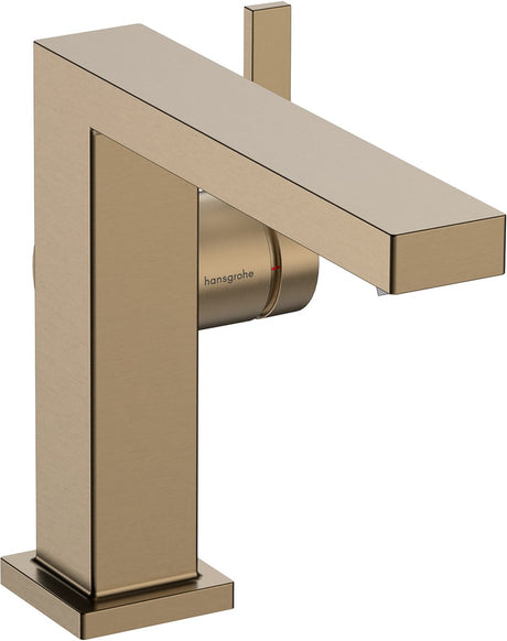 Hansgrohe tecturis e - mitigeur de lavabo - commande monocommande - démarrage à froid à économie d'énergie - avec garniture de vidage - taille 110 mm - bronze brossé