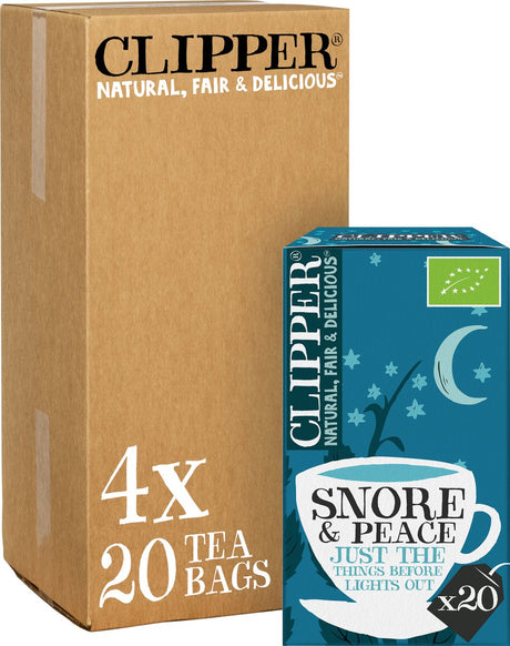 Clipper tea clipper - thé bio - ronflement paix - camomille lavande - 4 x 20 sachets de thé