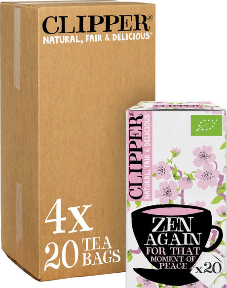 Clipper tea clipper - thé bio - zen à nouveau - eucalyptus citronnelle - 4 x 20 sachets de thé
