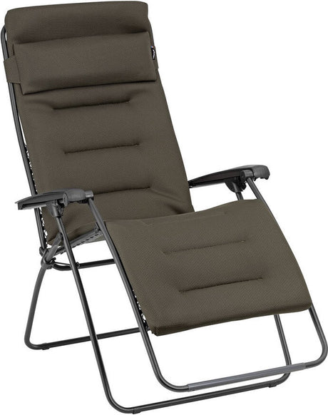Lafuma RSX XL clip aircomfort - fauteuil de relaxation - réglable - pliable - apesanteur - taupe