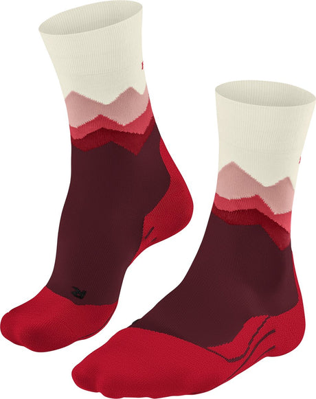 Falke tk2 anti-ampoules laine épaisse matériau fonctionnel chaussettes de randonnée femme rouge - taille 35-36