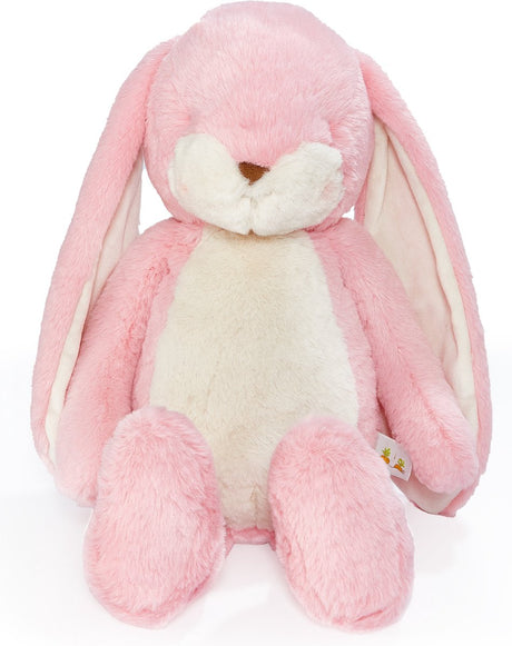 Bunnies by the bay disquette grignoter lapin - peluche - peluche pour enfants - détails brodés - rose corail - 52 cm