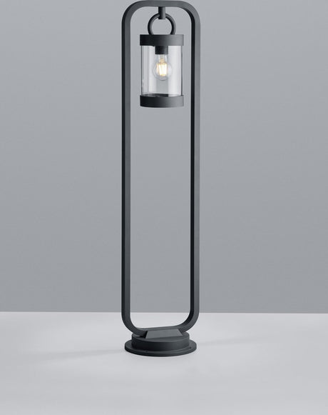Trio sambesi - lampadaire - anthracite - excl. 1x e27 4w - capteur crépusculaire - éclairage extérieur - ip44