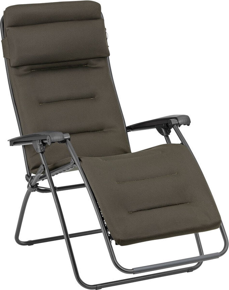 Lafuma rsx clip aircomfort - fauteuil de relaxation - réglable - pliable - apesanteur - taupe