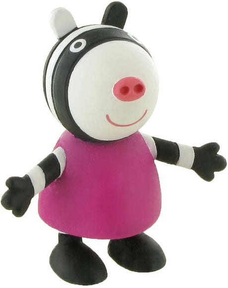 Décoration de gâteau Peppa Pig Zoe zèbre 6 cm.
