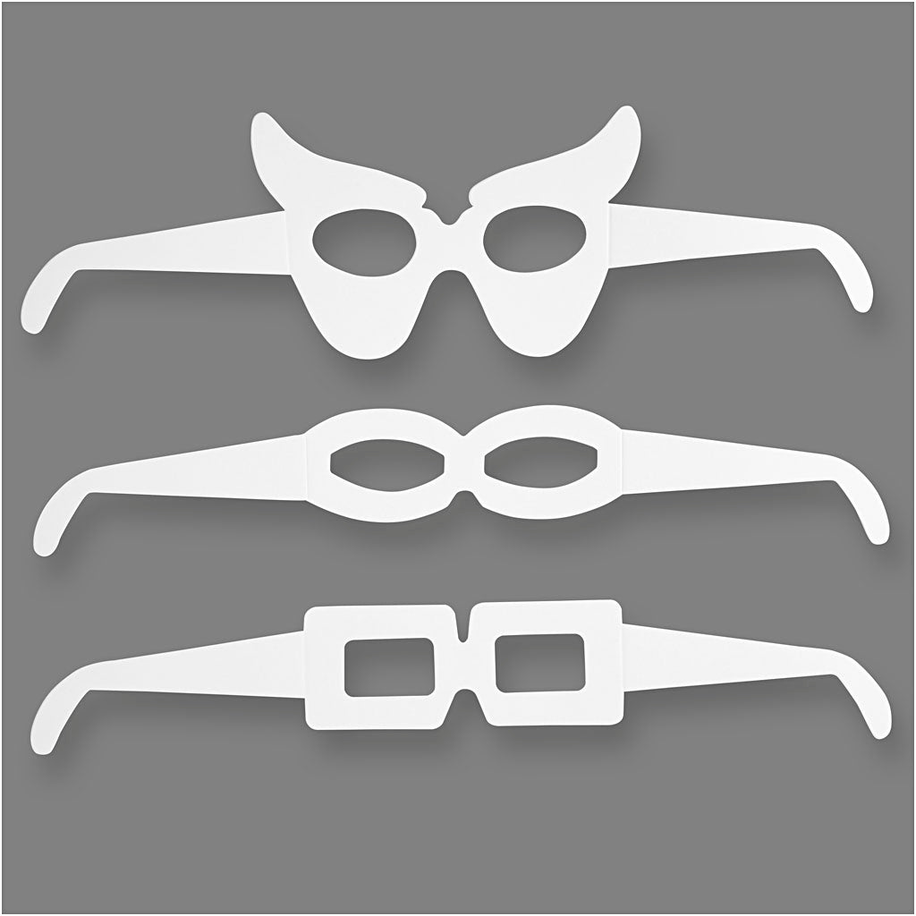 Verres Creativ company, h : 4,5-10 cm, l : 32 cm, 230 g, blanc, 16 pièces 1 boîte