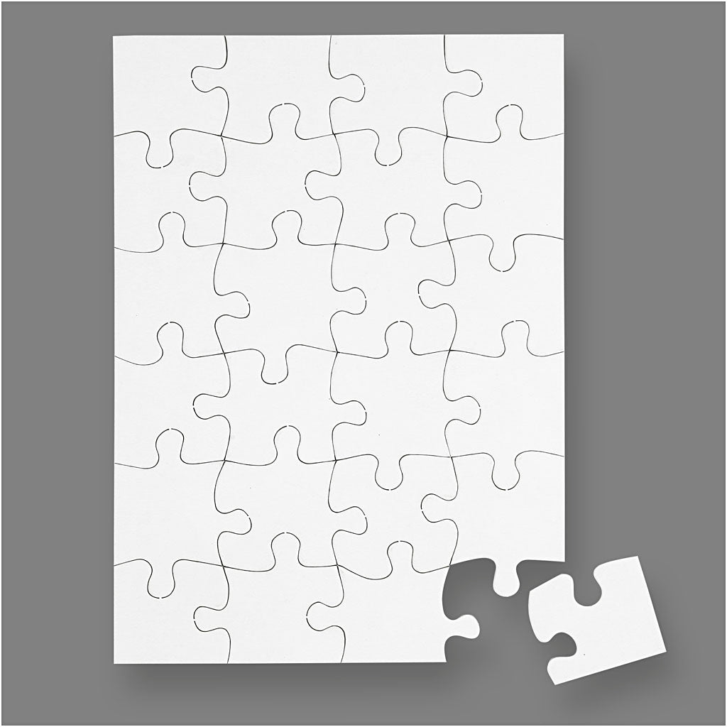 Puzzle Creativ company, taille 15x21 cm, blanc, 24 pièces, 16 pièces 1 boîte