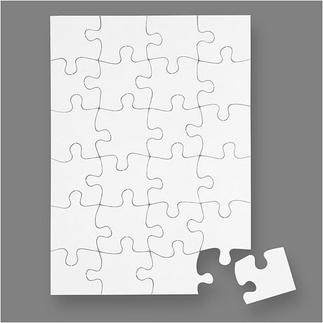 Puzzle Creativ company, taille 15x21 cm, blanc, 24 pièces, 16 pièces 1 boîte