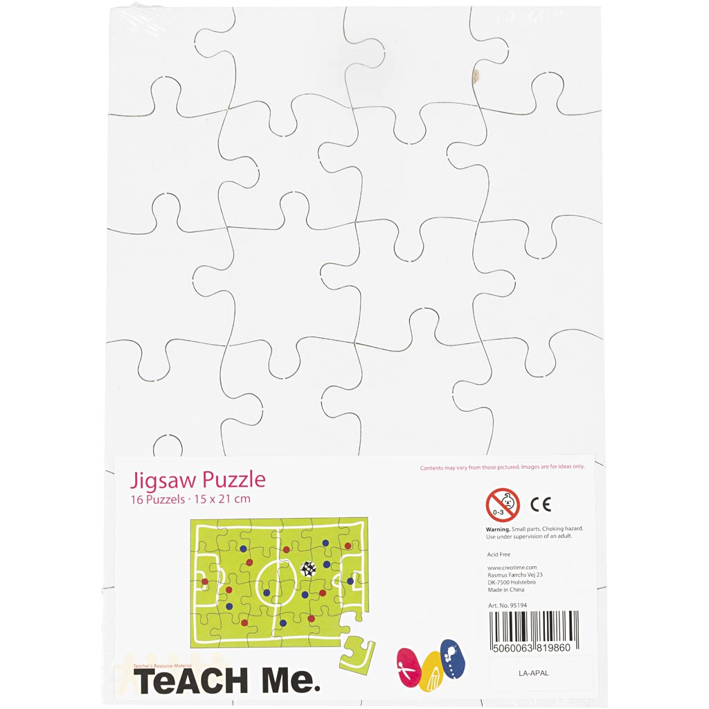 Puzzle Creativ company, taille 15x21 cm, blanc, 24 pièces, 16 pièces 1 boîte