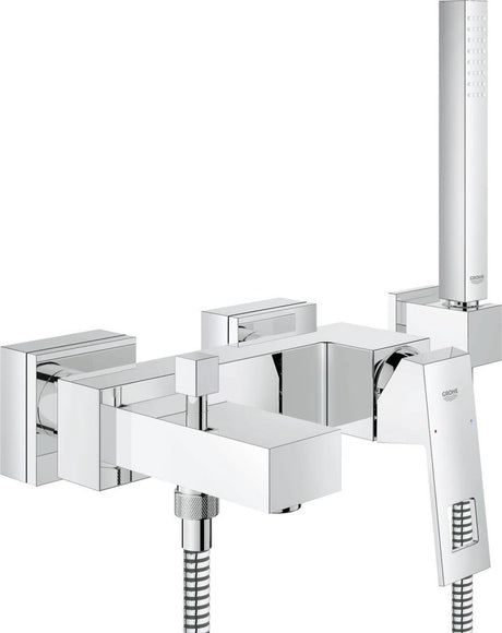 Robinet de bain Grohe eurocube - avec set de bain - 15cm - chrome - 23141000