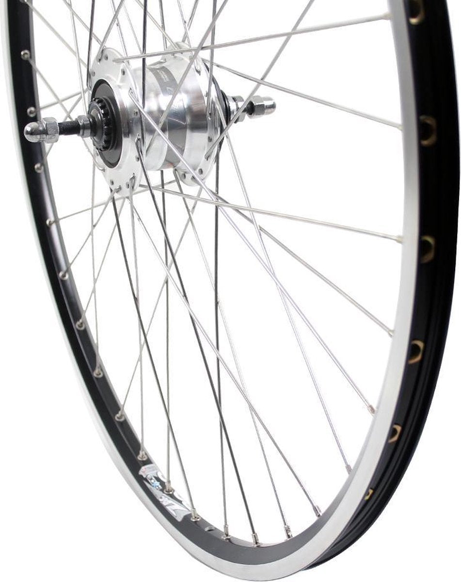 Roue arrière Roland 28 Nexus 7 RB ZAC2000 en acier inoxydable noir SPK