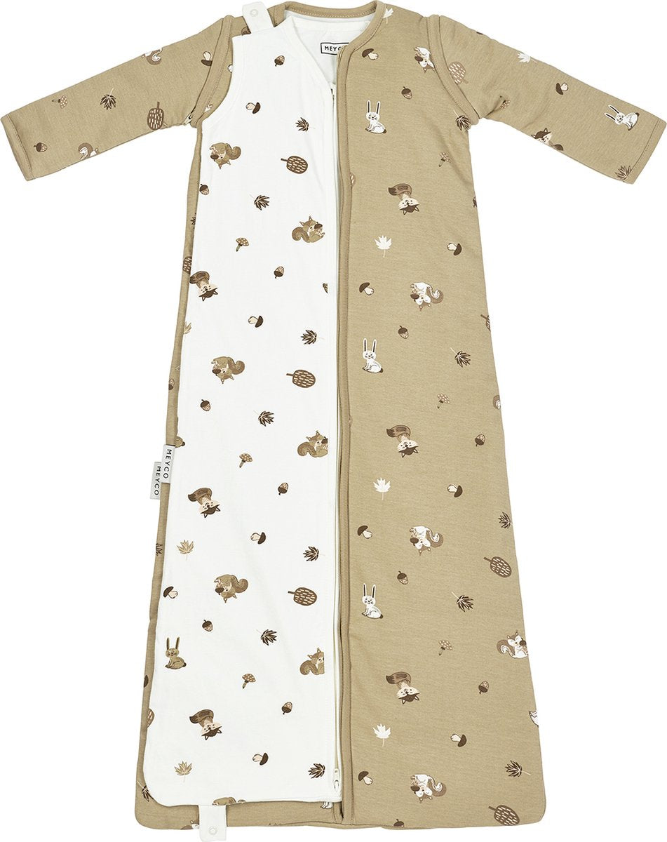 Meyco bébé animaux de la forêt gigoteuse 4 saisons - sable - 3,0 tog