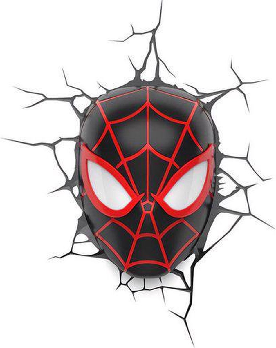 Divers merveilles : Spider-Man Miles Morales masque mur 3D Li