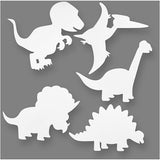 Creativ company dinosaures, h : 15-22 cm, l : 24-25 cm, 230 g, blanc, 16 pièces 1 boîte