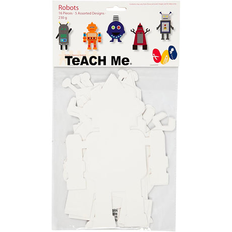 Robots de l'entreprise Creativ, h : 22,5-24 cm, l : 15-16 cm, 230 g, blanc, 16 pièces 1 boîte
