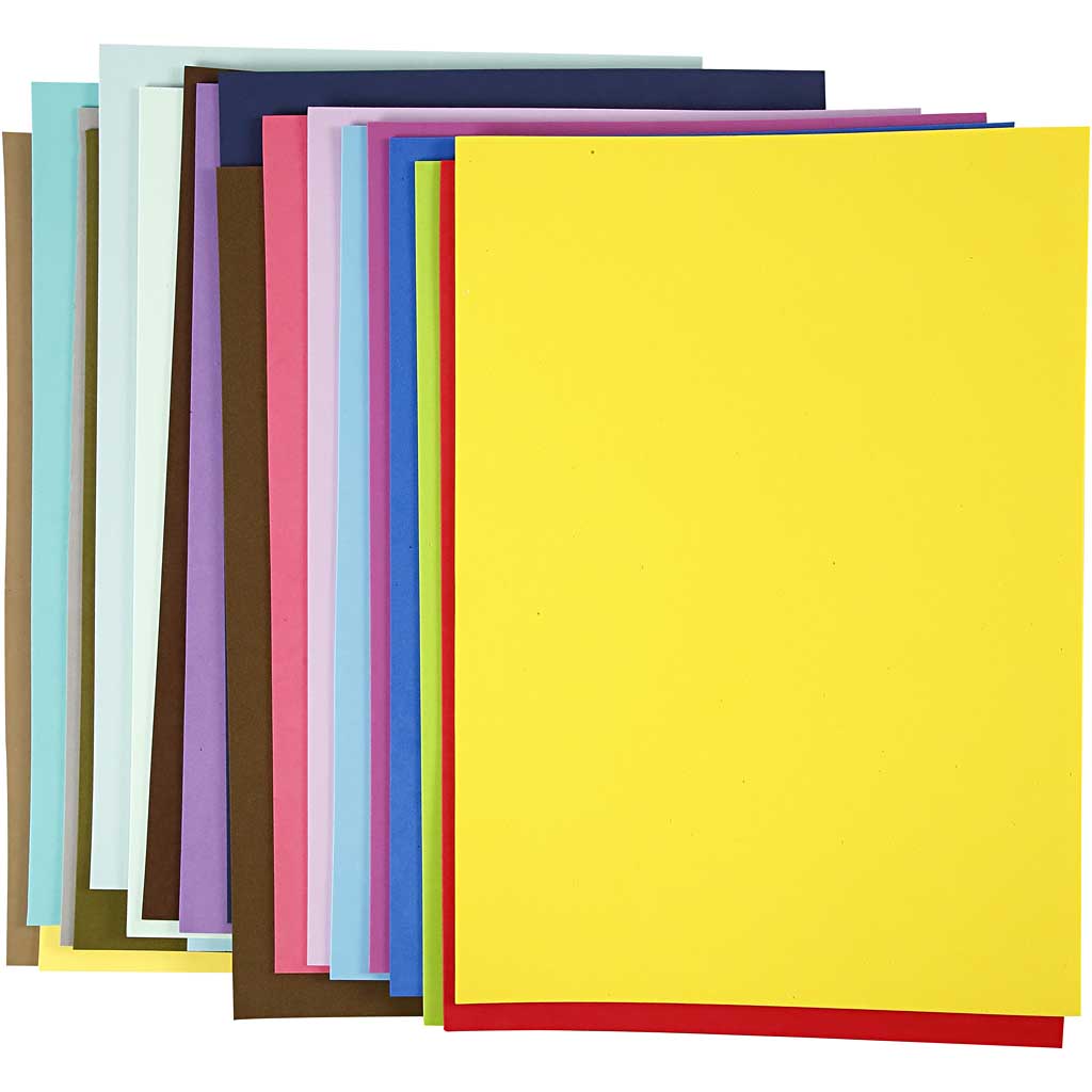 Feuilles de mousse Creativ Company, a3, feuille 297x420 mm, env. 2 mm, 20 feuilles diverses 1 boîte