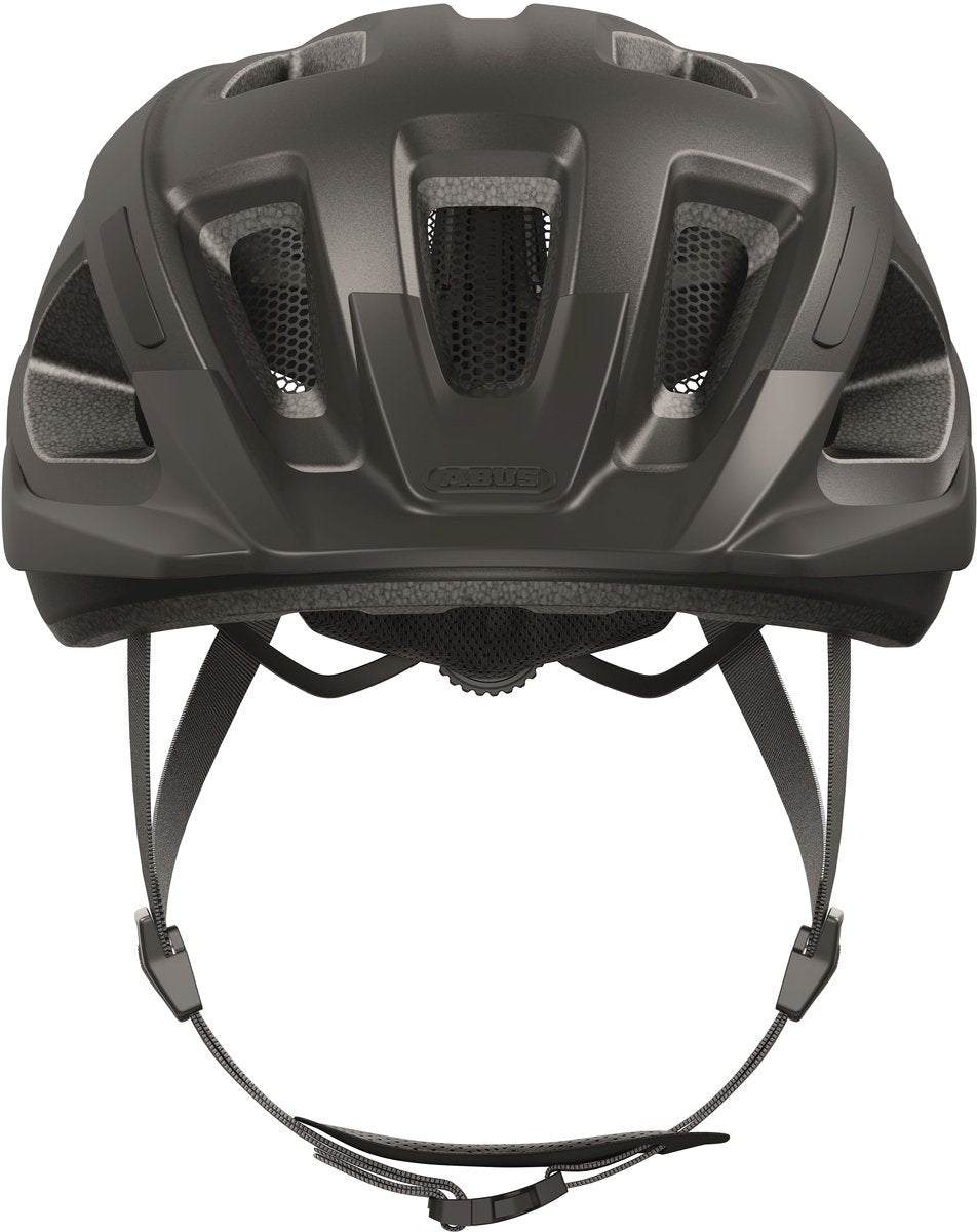 ABUS HELM ADURO 3.0 - Casque de ville sportive et chic pour le vélo en toute sécurité dans la circulation ville animée - Titan - 51-55 cm