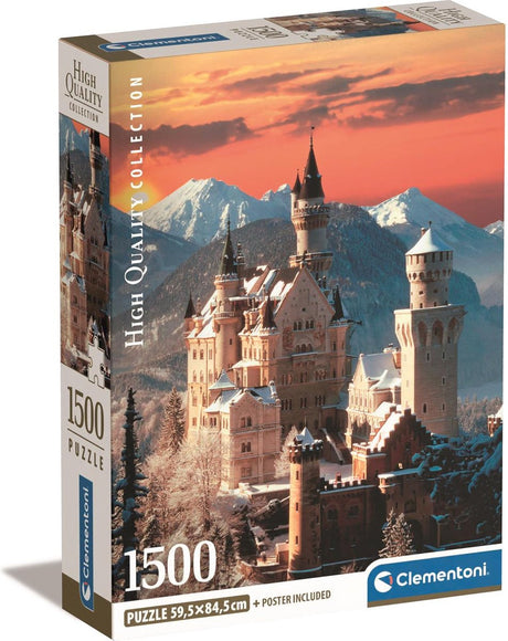 Clementoni - puzzle - 1500 pièces - Château de Neuschwanstein - puzzle pour adultes