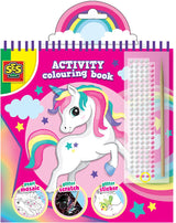 Ses creative ses biche livre de coloriage paillettes 3 en 1