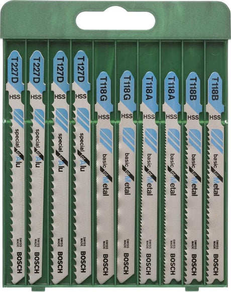 Lames de scie sauteuse Bosch - 10 pièces - métal