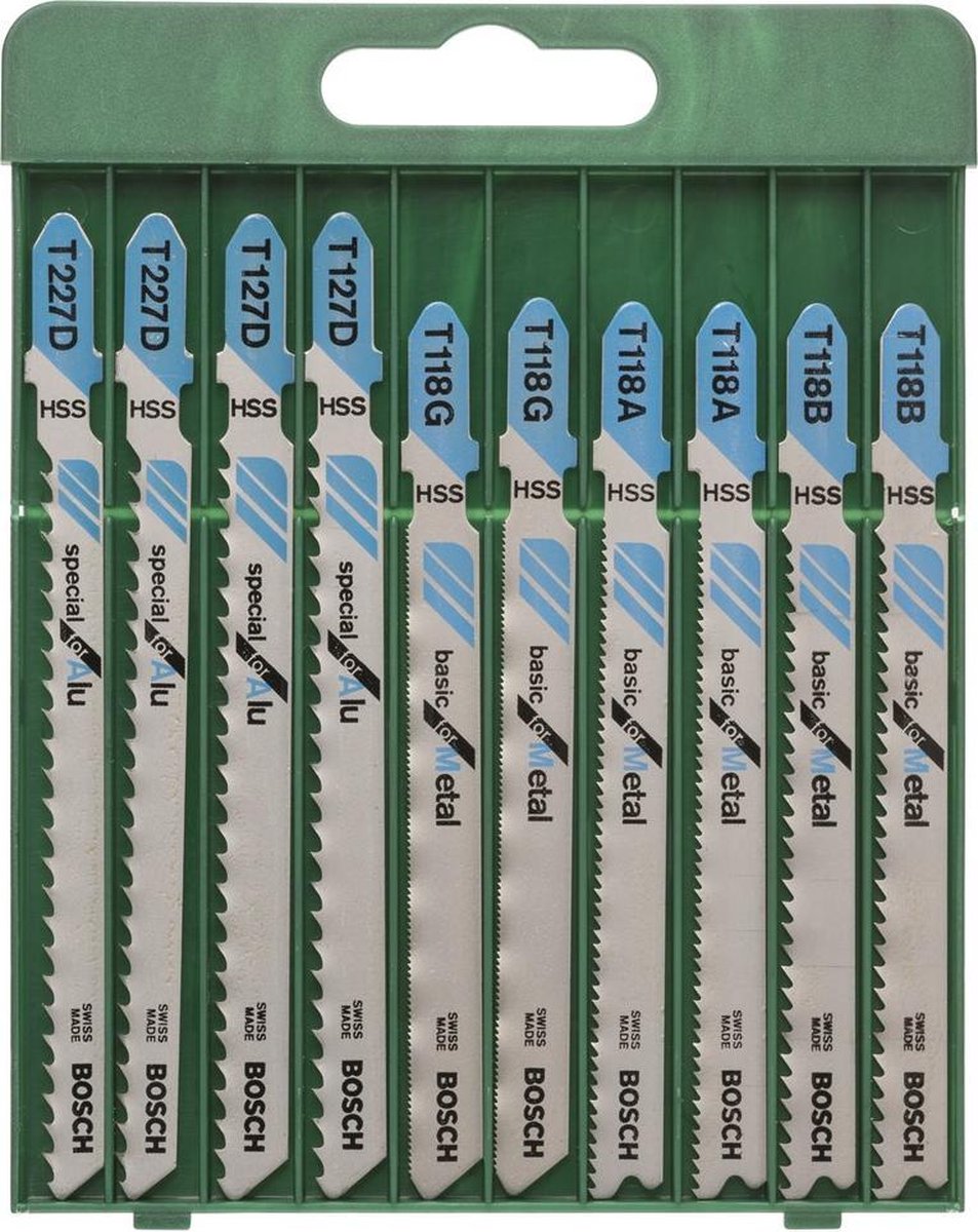 Lames de scie sauteuse Bosch - 10 pièces - métal