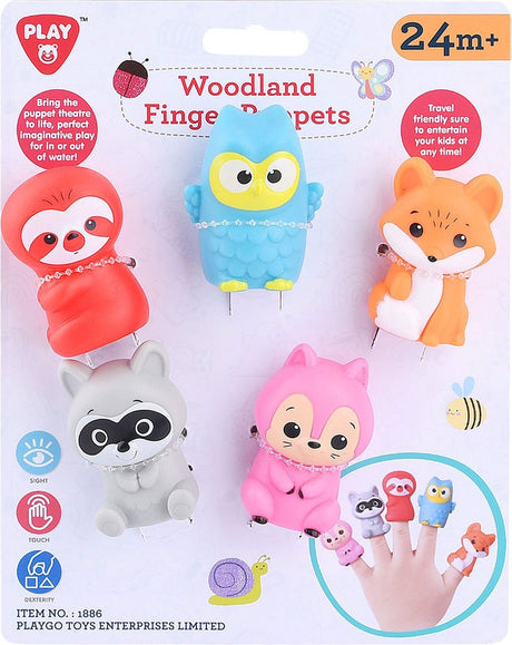Playgo marionnettes à doigt animaux de la forêt - 5 pcs.