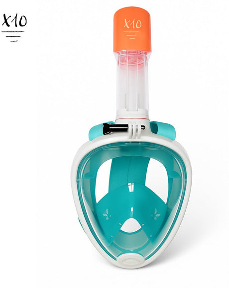 Masque de plongée X10 - lunettes de plongée - tuba - ensemble de tuba - masque complet - adultes - turquoise - l xl