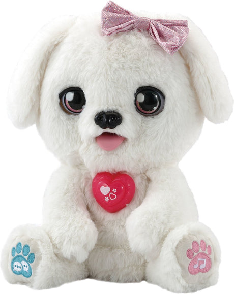 Vtech kidifriends beau de kiss peluche chiot peluche - peluche interactive chien - jouet pour enfant avec chansons et mélodies - cadeau - à partir de 3 ans