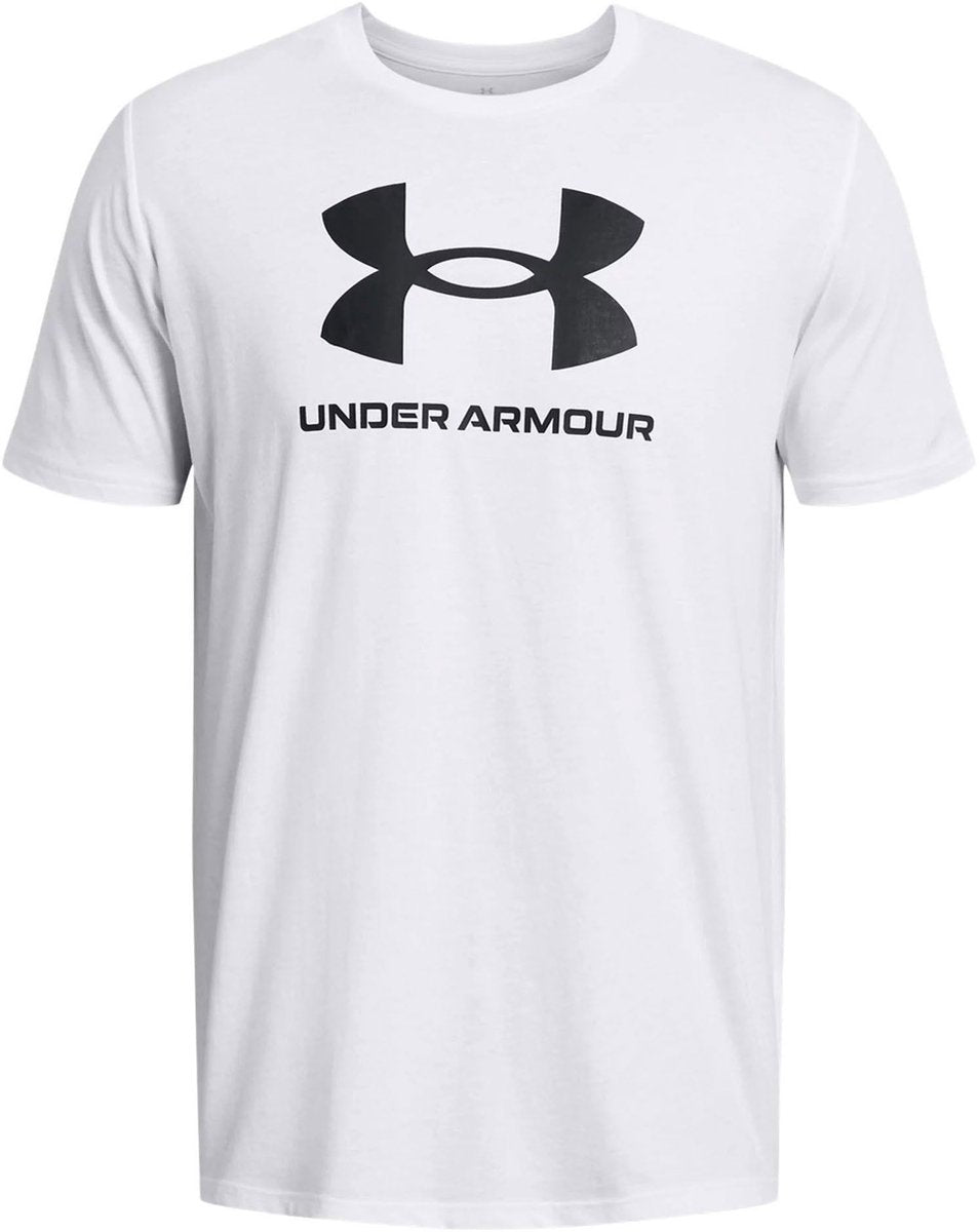 Chemise de sport Under Armour UA Sportstyle Logo Update SS-WHT pour Homme - Blanc - Noir