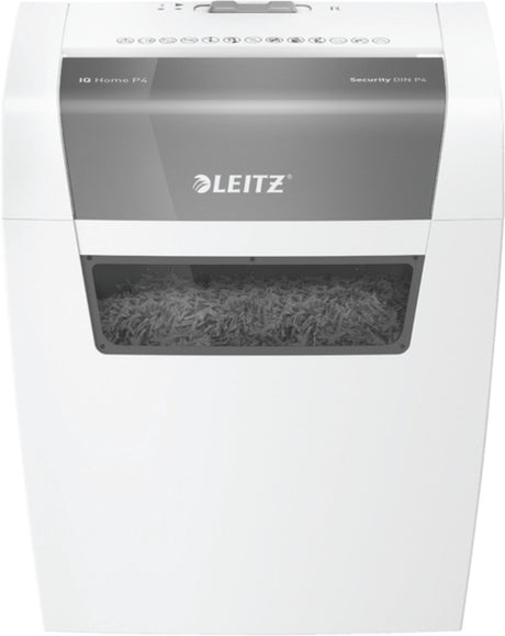 Destructeur de papier Leitz iq home - déchiquetage p4 - jusqu'à 6 feuilles - 15l - blanc