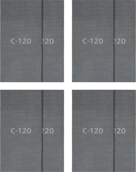 Wolfcraft - Jeu de 16 mailles abrasives pour plaques de plâtre - 115 x 280 mm - grain 120 + 220 - 8644000