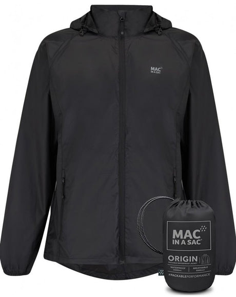 Mac in a sac origin 2 regenjas unisex - zwart - maat 3xl