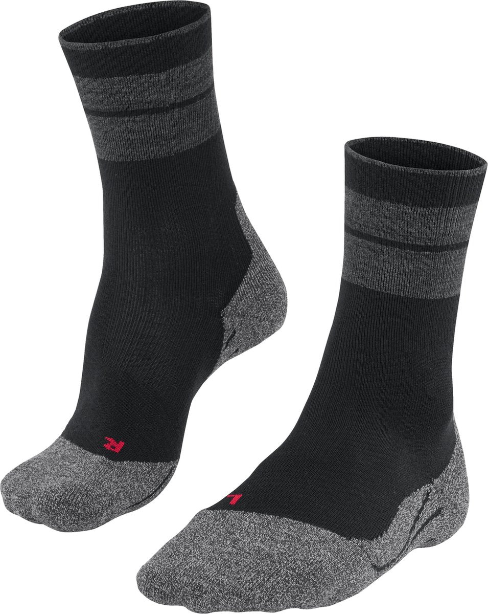 Falke tk stabilisant anti-ampoules laine épaisse matériau fonctionnel chaussettes de marche hommes noir - taille 39-41
