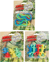 Reptiles extensibles 10cm 6 pièces sur carte