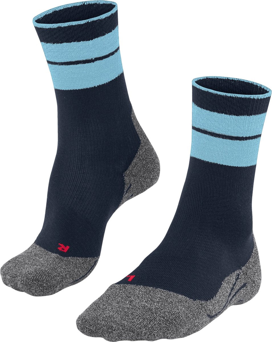 Falke tk stabilisant anti-ampoules laine épaisse matériau fonctionnel chaussettes de marche hommes bleu - taille 44-45