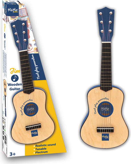 Jim guitare en bois Meme - instrument de musique pour petites mains - stimule la créativité