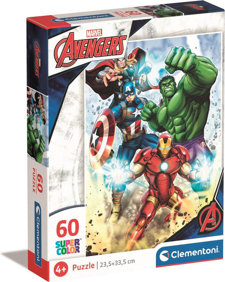 Clementoni Jigsaw Puzzle Super Color Marvel Avengers, 60e.
