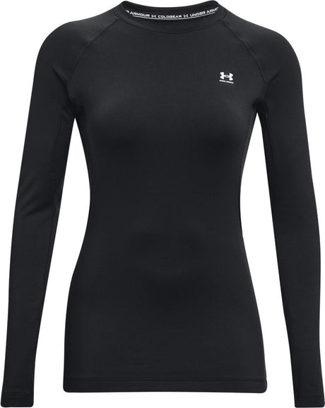 Pull de sport Under Armour UA CG Authentics Crew pour Femme - Noir - Blanc