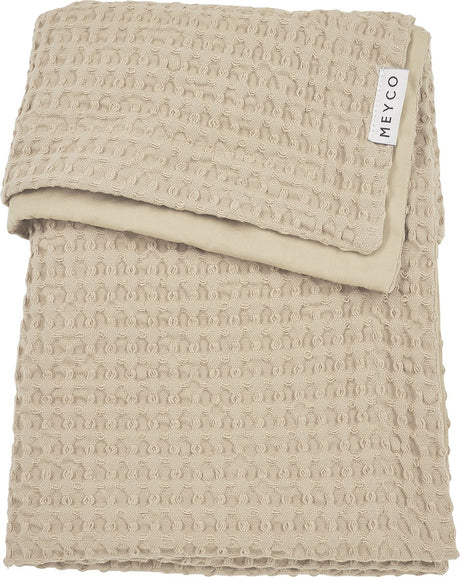 Couverture de berceau en coton gaufré Meyco - sable - 75x100cm - 1,0 tog