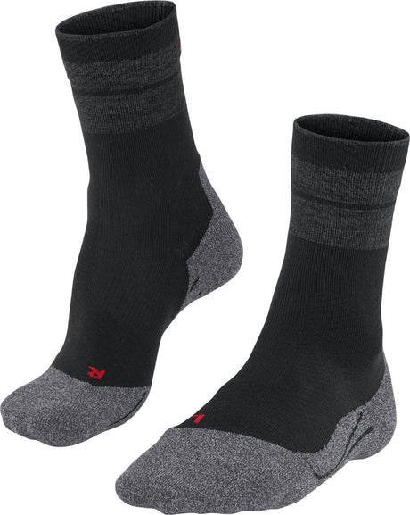 Falke tk stabilisant anti-ampoules laine épaisse matériau fonctionnel chaussettes de marche femme noir - taille 39-40