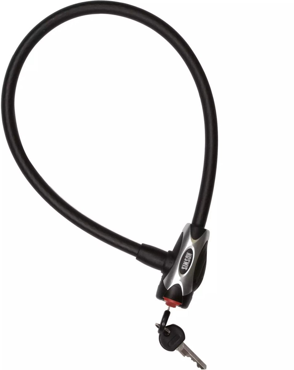 Simson Cable Lock Steel 12x65cm noir