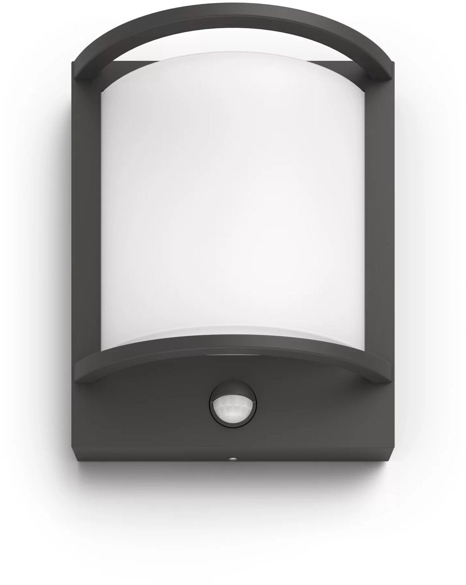 Philips led philips samondra buitenwandlamp - met sensor - antraciet
