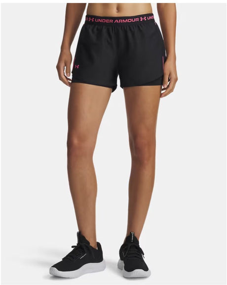 Under Armour Tech Play Up 2in1 Shorts-blk Pantalon de sport pour femme - noir - super rose