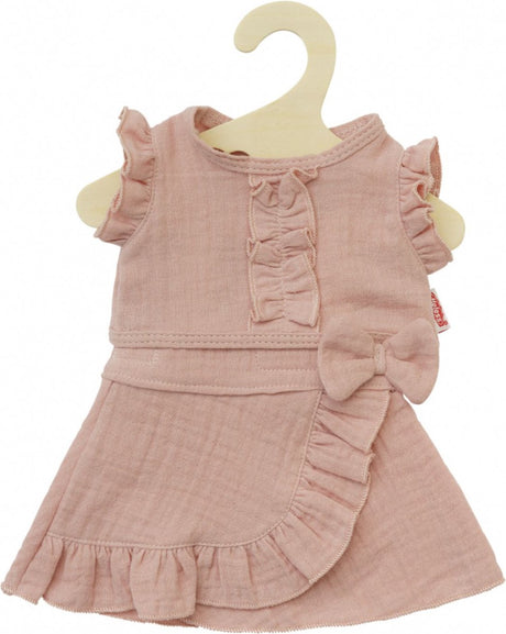 Jupe portefeuille pour poupées Heless rose à volants, 28-35 cm