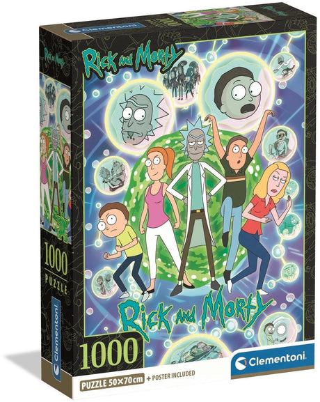 Puzzle Clementoni Rick Morty 1000 pièces pour adultes.