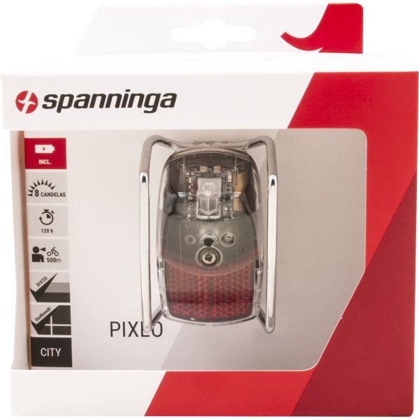 Spanninga Arrière Light Pixeo XB Batterie Fender Chrome