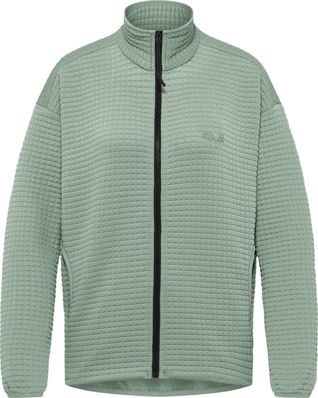 Jack wolfskin mogari veste polaire dames - polaire longue fermeture éclair pour dames - zinnia vert